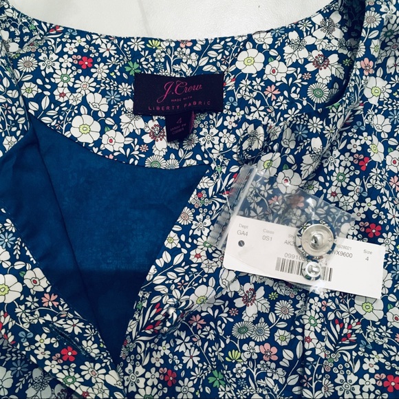 🏷 New J Crew Liberty floral long tiered dress 0 - Picture 5 of 7